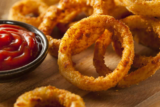 Delicious Onion Rings at My Friends Restaurant in Cleveland 